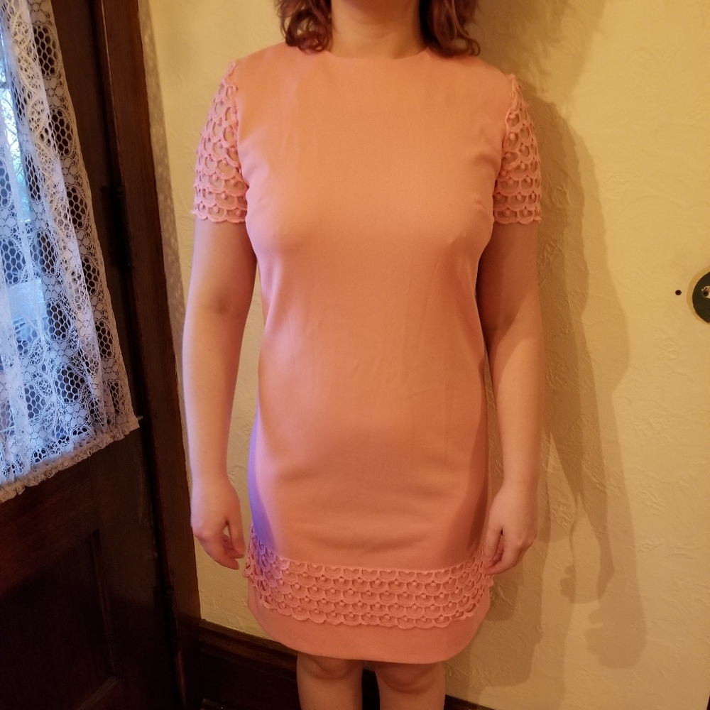 1960s Double Knit Polyester Dress